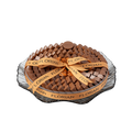 Round Gray Glass Chocolate Tray