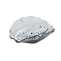 Curved Gray Glass Chocolate Tray