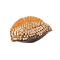 Curved Amber Glass Chocolate Tray